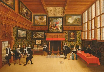 Ein Gentleman empfängt einen Besucher, 1650
